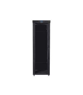 Lanberg Rack cabinet 19" free-standing 47U/800x1200 (flat pack) with glass door, LCD FF01-8247-12BL Black
