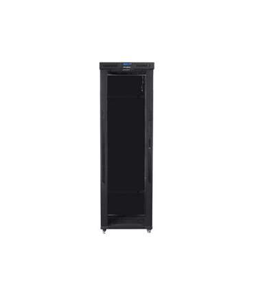 Lanberg Rack cabinet 19" free-standing 47U/800x1200 (flat pack) with glass door, LCD FF01-8247-12BL Black