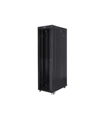 Lanberg Rack cabinet 19" free-standing 47U/800x1200 (flat pack) with glass door, LCD FF01-8247-12BL Black