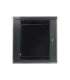 Lanberg Rack cabinet 19" wall-mount 12U/600x450 (flat pack) with glass door WF01-6412-10B Black