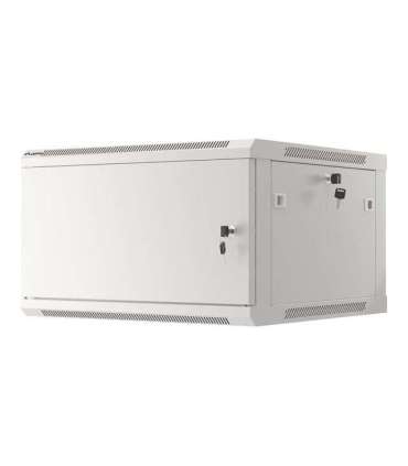 Lanberg Rack cabinet 19" wall-mount 12U/600x450 for self-assembly with metal door (flat pack) WF01-6412-00S Grey