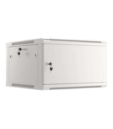 Lanberg Rack cabinet 19" wall-mount 12U/600x450 for self-assembly with metal door (flat pack) WF01-6412-00S Grey