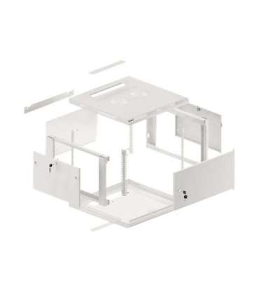 Lanberg Rack cabinet 19" wall-mount 12U/600x450 for self-assembly with metal door (flat pack) WF01-6412-00S Grey