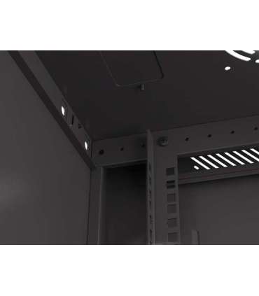 Lanberg Rack cabinet 19" wall-mount 12U/600x450 with perforated door (flat pack) WF01-6412-23B Black