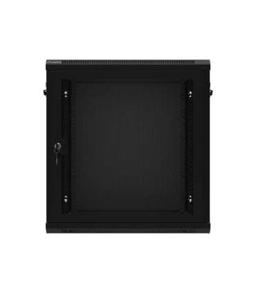 Lanberg Rack cabinet 19" wall-mount 12U/600x450 with perforated door (flat pack) WF01-6412-23B Black