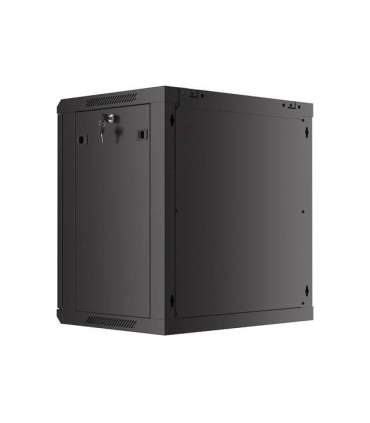Lanberg Rack cabinet 19" wall-mount 12U/600x450 with perforated door (flat pack) WF01-6412-23B Black