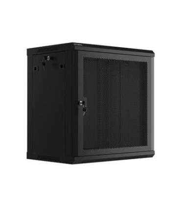 Lanberg Rack cabinet 19" wall-mount 12U/600x450 with perforated door (flat pack) WF01-6412-23B Black