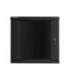 Lanberg Rack cabinet 19" wall-mount 12U/600x600 (flat pack) with glass door WF01-6612-10B Black