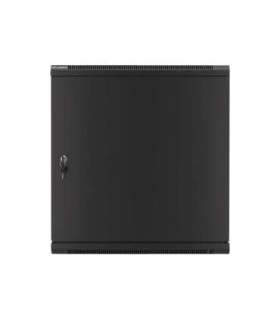 Lanberg Rack cabinet 19" wall-mount 12U/600x600 for self-assembly with metal door (flat pack) WF01-6612-00B Black
