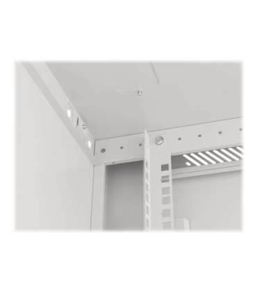 Lanberg Rack cabinet 19" wall-mount 12U/600x600 for self-assembly with metal door (flat pack) WF01-6612-00S Grey
