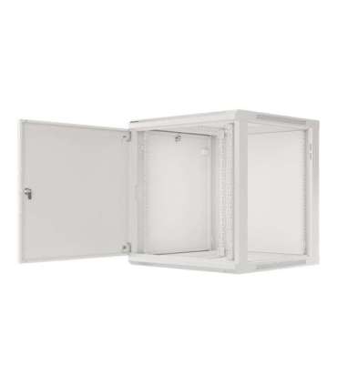 Lanberg Rack cabinet 19" wall-mount 12U/600x600 for self-assembly with metal door (flat pack) WF01-6612-00S Grey