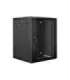 Lanberg Rack cabinet 19" wall-mount 15U/600x600 (flat pack) with glass door WF01-6615-10B Black