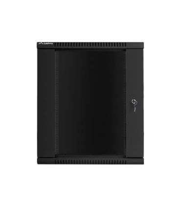 Lanberg Rack cabinet 19" wall-mount 15U/600x600 (flat pack) with glass door WF01-6615-10B Black
