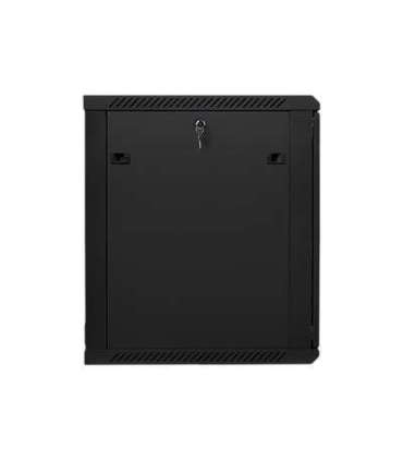 Lanberg Rack cabinet 19" wall-mount 15U/600x600 (flat pack) with glass door WF01-6615-10B Black