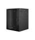 Lanberg Rack cabinet 19" wall-mount 15U/600x600 (flat pack) with glass door WF01-6615-10B Black