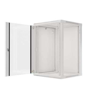Lanberg Rack cabinet 19" wall-mount 18U/600x600 (flat pack) WF01-6618-10S Grey