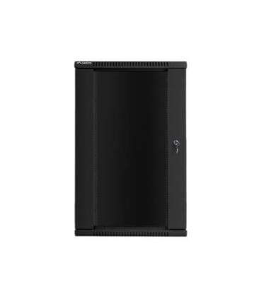 Lanberg Rack cabinet 19" wall-mount 22U/600x450 (flat pack) with glass door WF01-6422-10B Black