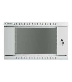 Lanberg Rack cabinet 19" wall-mount 6U/600x450 (flat pack) with glass door WF01-6406-10S Grey