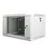 Lanberg Rack cabinet 19" wall-mount 6U/600x450 (flat pack) with glass door WF01-6406-10S Grey