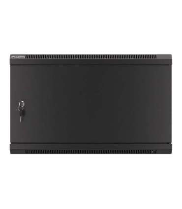 Lanberg Rack cabinet 19" wall-mount 6U/600x450 for self-assembly with metal door (flat pack) WF01-6406-00B Black