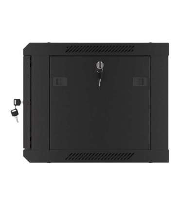 Lanberg Rack cabinet 19" wall-mount 6U/600x450 for self-assembly with metal door (flat pack) WF01-6406-00B Black