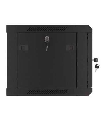 Lanberg Rack cabinet 19" wall-mount 6U/600x450 for self-assembly with metal door (flat pack) WF01-6406-00B Black