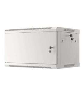 Lanberg Rack cabinet 19" wall-mount 6U/600x450 for self-assembly with metal door (flat pack) WF01-6406-00S Grey