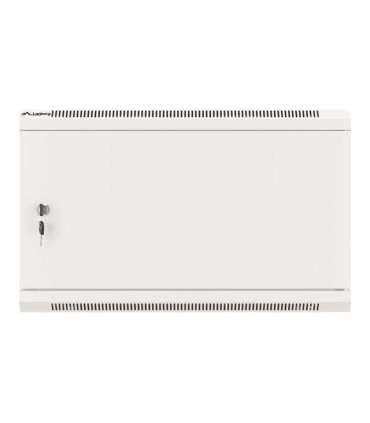 Lanberg Rack cabinet 19" wall-mount 6U/600x450 for self-assembly with metal door (flat pack) WF01-6406-00S Grey