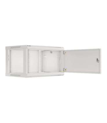 Lanberg Rack cabinet 19" wall-mount 6U/600x450 for self-assembly with metal door (flat pack) WF01-6406-00S Grey
