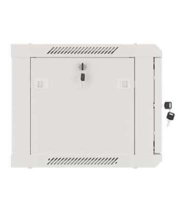 Lanberg Rack cabinet 19" wall-mount 6U/600x450 for self-assembly with metal door (flat pack) WF01-6406-00S Grey