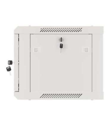 Lanberg Rack cabinet 19" wall-mount 6U/600x450 for self-assembly with metal door (flat pack) WF01-6406-00S Grey