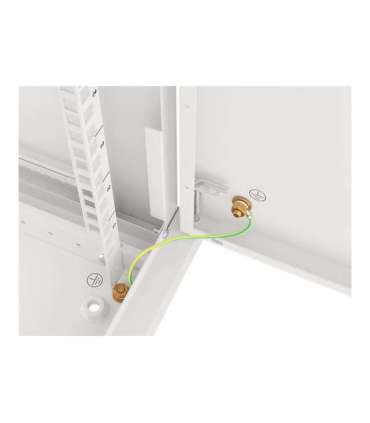 Lanberg Rack cabinet 19" wall-mount 6U/600x450 for self-assembly with metal door (flat pack) WF01-6406-00S Grey