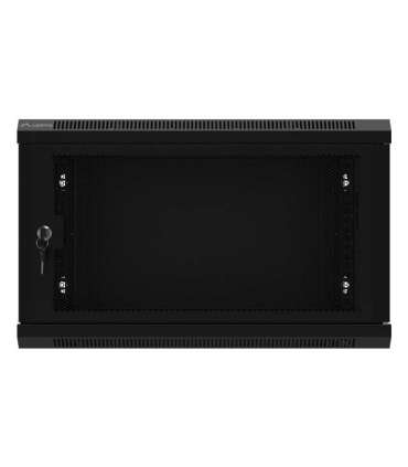 Lanberg Rack cabinet 19" wall-mount 6U/600x450 with perforated door (flat pack) WF01-6406-23B Black