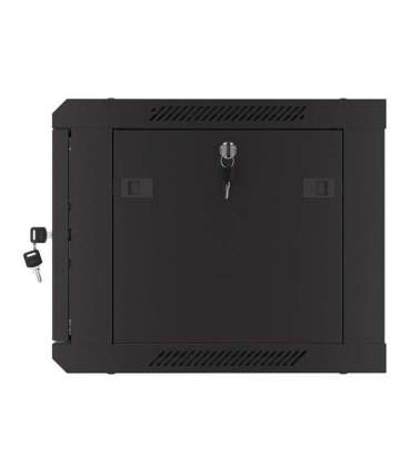 Lanberg Rack cabinet 19" wall-mount 6U/600x450 with perforated door (flat pack) WF01-6406-23B Black