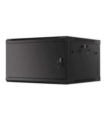 Lanberg Rack cabinet 19" wall-mount 6U/600x600 for self-assembly with metal door (flat pack) WF01-6606-00B Black