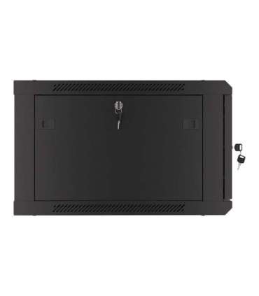 Lanberg Rack cabinet 19" wall-mount 6U/600x600 for self-assembly with metal door (flat pack) WF01-6606-00B Black