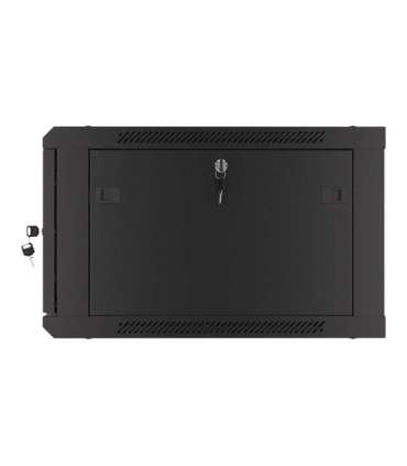 Lanberg Rack cabinet 19" wall-mount 6U/600x600 for self-assembly with metal door (flat pack) WF01-6606-00B Black
