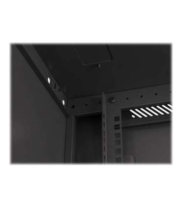 Lanberg Rack cabinet 19" wall-mount 6U/600x600 for self-assembly with metal door (flat pack) WF01-6606-00B Black