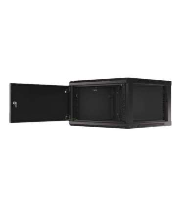 Lanberg Rack cabinet 19" wall-mount 6U/600x600 for self-assembly with metal door (flat pack) WF01-6606-00B Black