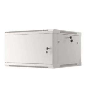 Lanberg Rack cabinet 19" wall-mount 6U/600x600 for self-assembly with metal door (flat pack) WF01-6606-00S Grey