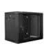 Lanberg Rack cabinet 19" wall-mount 9U/600x450 (flat pack) WF01-6409-10B Black