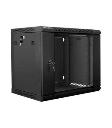 Lanberg Rack cabinet 19" wall-mount 9U/600x450 (flat pack) WF01-6409-10B Black