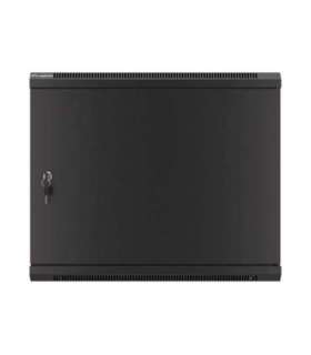 Lanberg Rack cabinet 19" wall-mount 9U/600x450 for self-assembly with metal door (flat pack) WF01-6409-00B Black