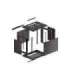 Lanberg Rack cabinet 19" wall-mount 9U/600x450 for self-assembly with metal door (flat pack) WF01-6409-00B Black