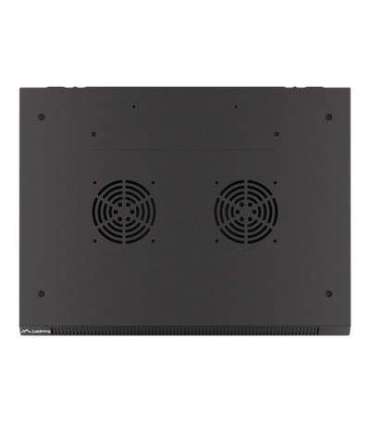Lanberg Rack cabinet 19" wall-mount 9U/600x450 for self-assembly with metal door (flat pack) WF01-6409-00B Black