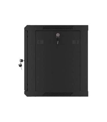 Lanberg Rack cabinet 19" wall-mount 9U/600x450 for self-assembly with metal door (flat pack) WF01-6409-00B Black