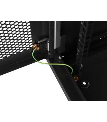 Lanberg Rack cabinet 19" wall-mount 9U/600x450 with perforated door (flat pack) WF01-6409-23B Black