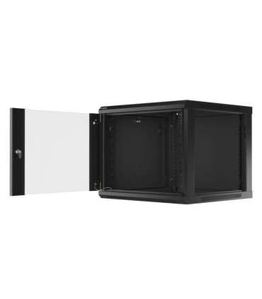 Lanberg Rack cabinet 19" wall-mount 9U/600x600 (flat pack) V2 WF01-6609-10B Black