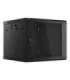 Lanberg Rack cabinet 19" wall-mount 9U/600x600 (flat pack) V2 WF01-6609-10B Black