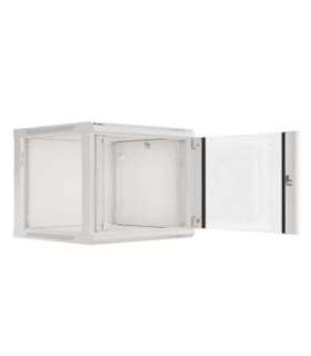 Lanberg Rack cabinet 19" wall-mount 9U/600x600 (flat pack) with glass door WF01-6609-10S Grey
